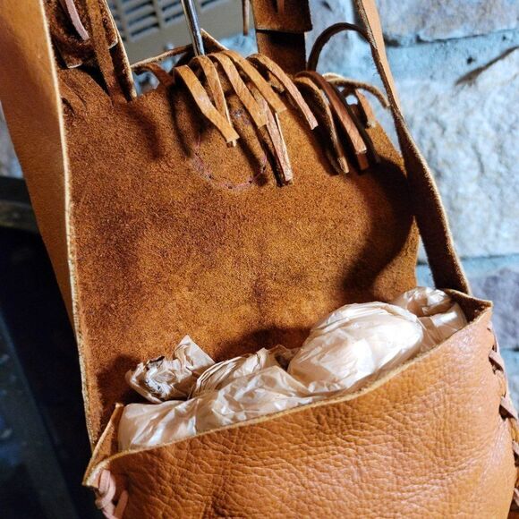 Genuine Elk Hide Crossbody Purse or Bag by Native Americans BNA 11 - Picture 4 of 6